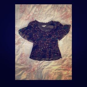 Nanette Lepore silk top shirt size 0